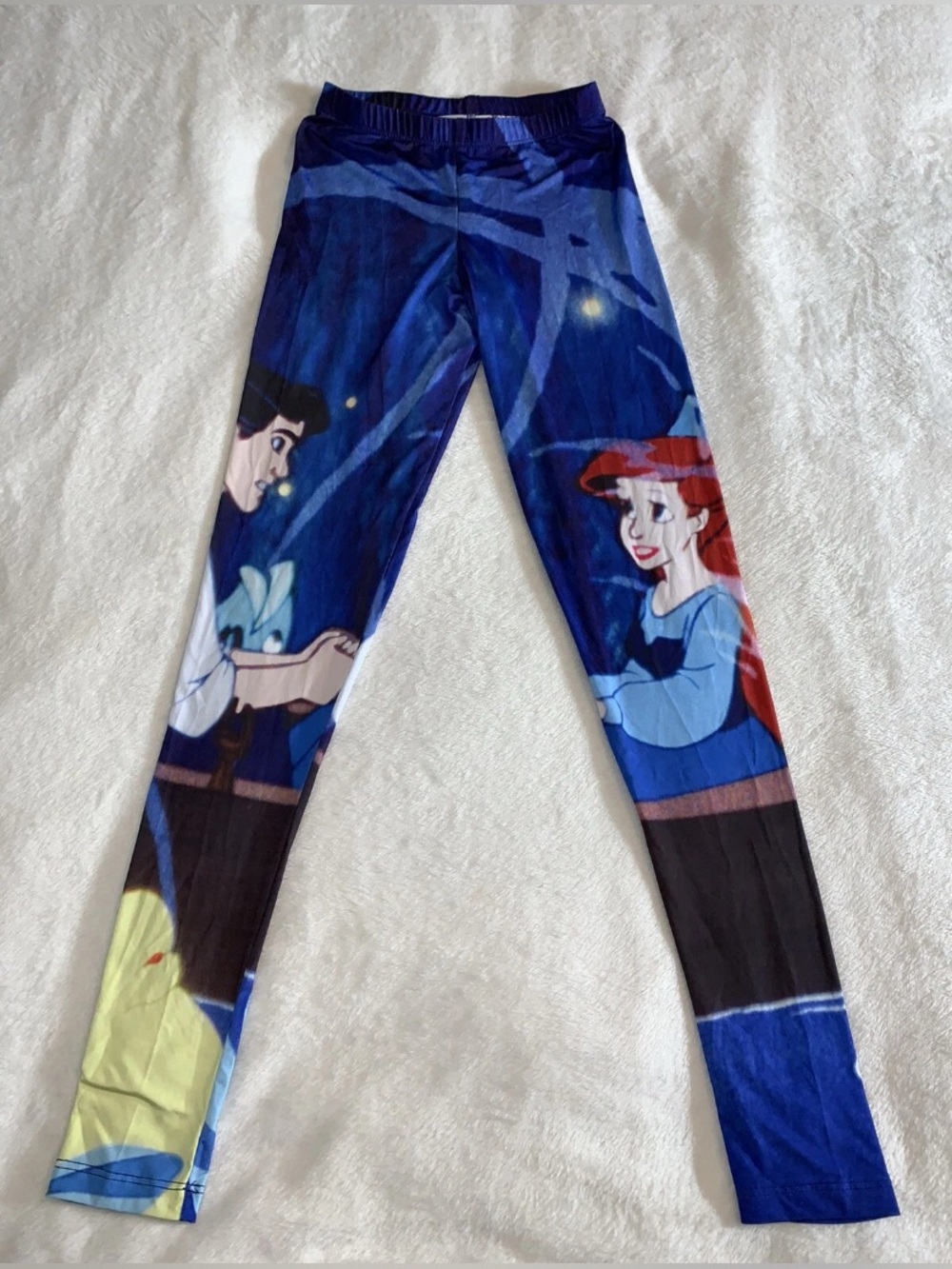Disney The Little Mermaid Ariel And Eric Leggings Size Small youth